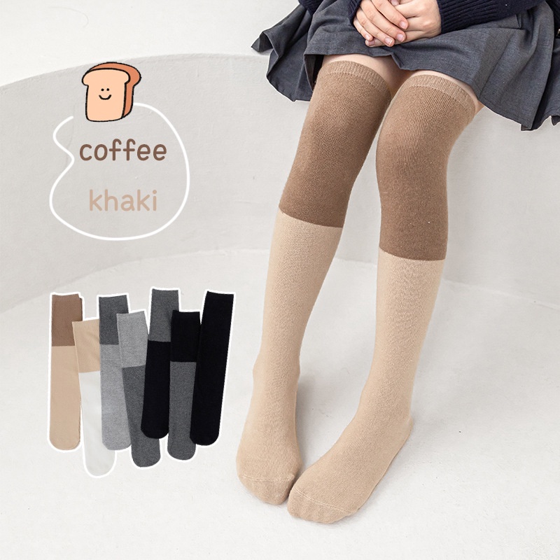 Vớ Dài Qua Gối Màu Sắc Thời Trang Xuân Thu Phong Cách Hàn Quốc Cho Bé Gái