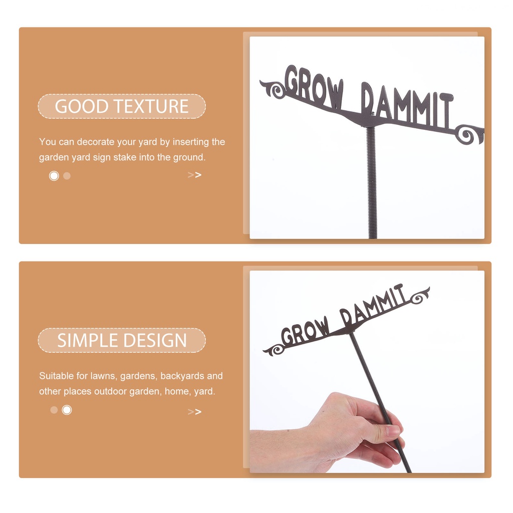 Biển Hiệu Kim Loại Trang Trí Vườn Kích Thước 30X1X1cm