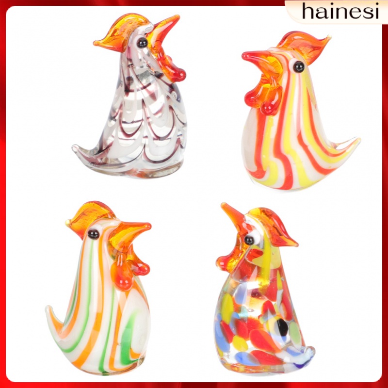 Chick Set 4 Tượng Điêu Khắc Thủ Công Nghệ Thuật Trang Trí Nhà Cửa Văn Phòng Cellophane