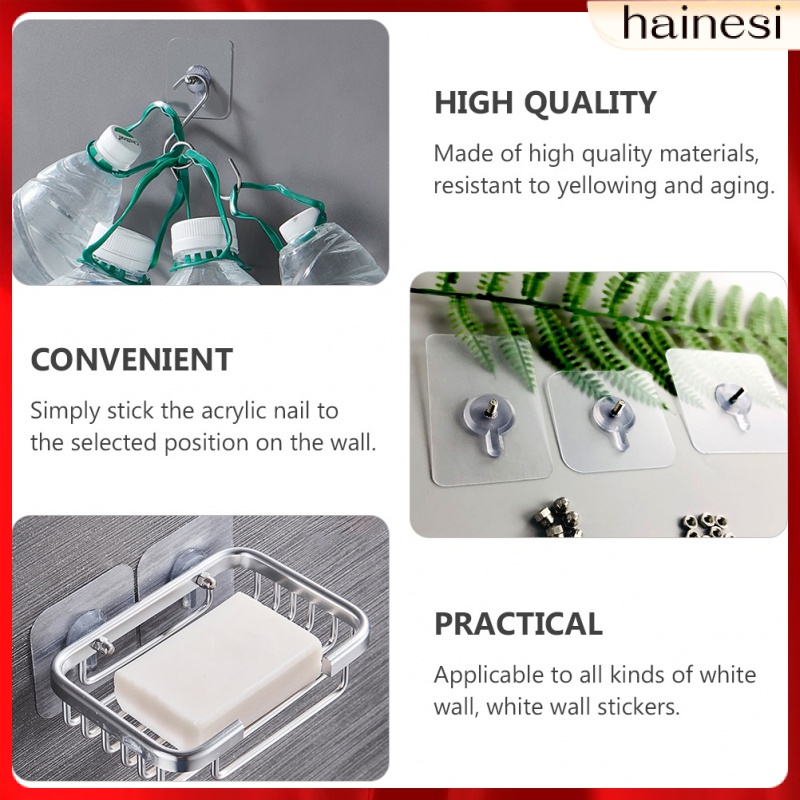 Set 10 Móc Treo Đồ Dán Tường Không Để Lại Dấu Vết