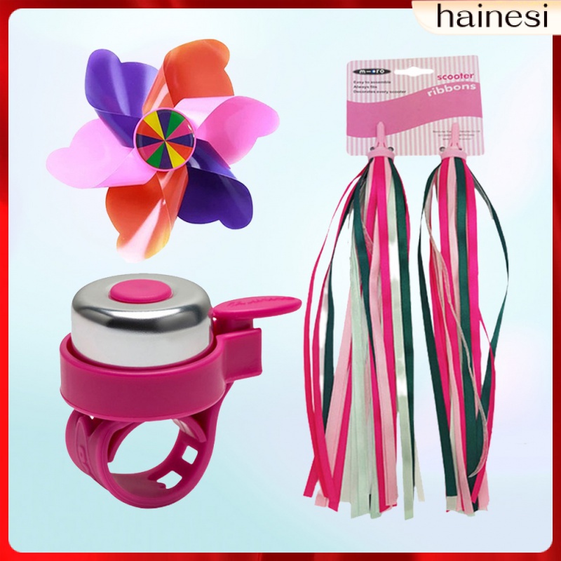 Set 3 Chong Chóng Gió Xe Đạp Màu Hồng Cho Bé Gái