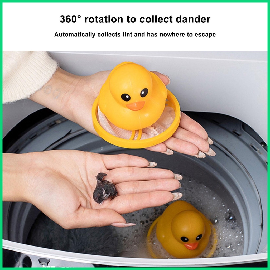 Túi Lưới Lọc Lông Thú Cưng Hình Vịt Vàng Tiện Dụng Khi Giặt Máy