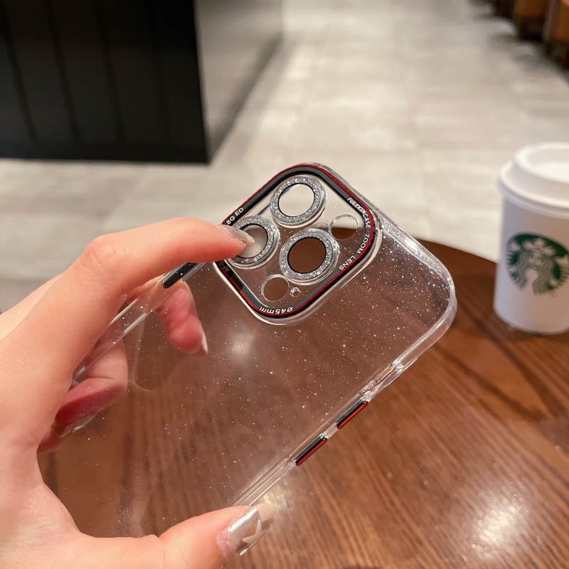 Ốp Điện Thoại Dẻo Trong Suốt Họa Tiết Ngôi Sao Lấp Lánh Chống Sốc Cho iPhone 14 13 12 11 Pro Max14 Plus