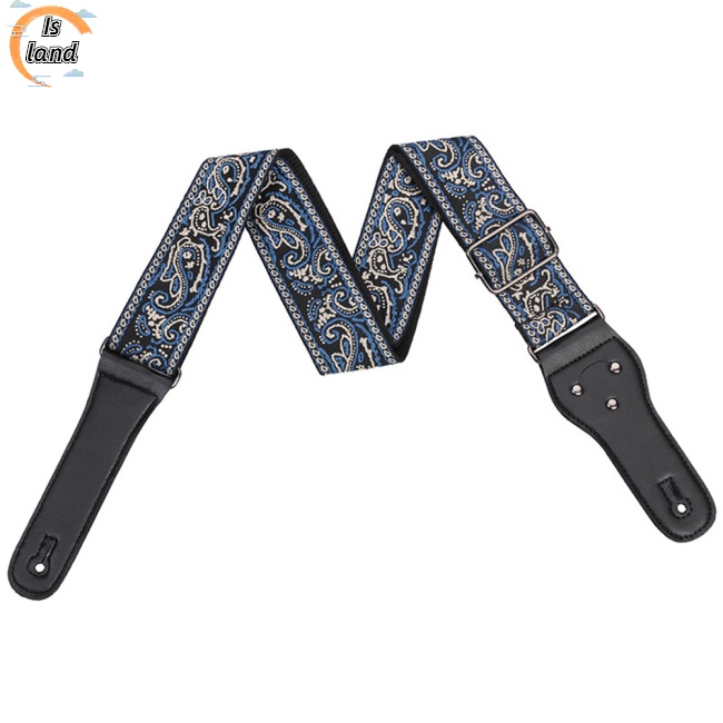 Dây Đeo Đàn Guitar Bản Rộng 5cm Thêu Họa Tiết Có Thể Điều Chỉnh Độ Dài