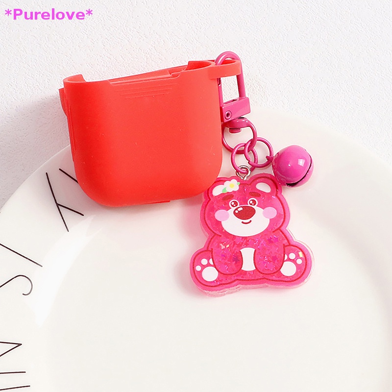 Móc Khóa Hình Gấu Dâu Tây Xinh Xắn Mới