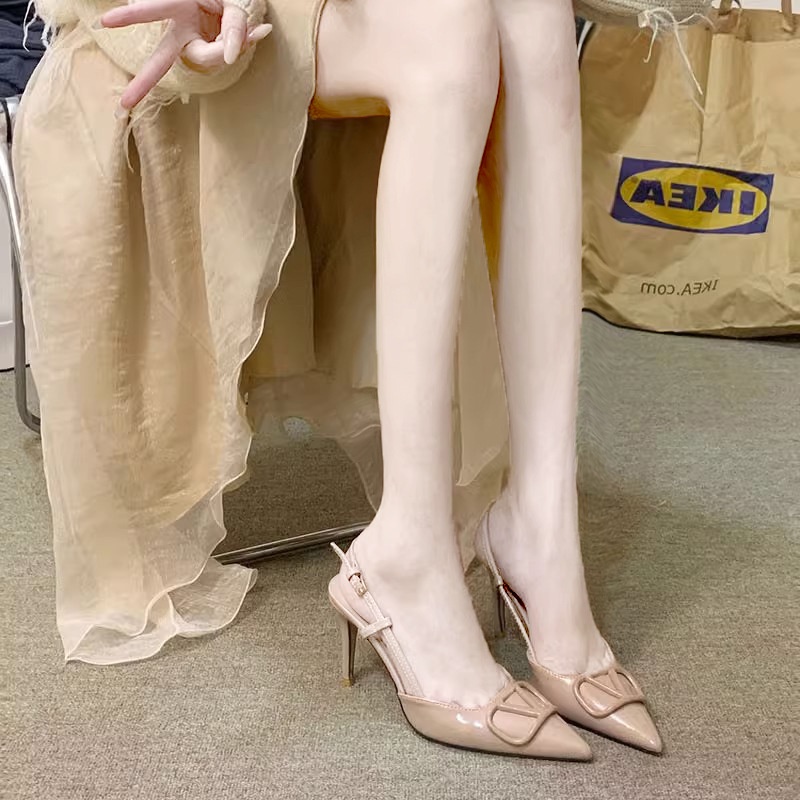 Giày Sandal Cao Gót Mũi Nhọn Thời Trang Mùa Hè Cho Nam Nữ