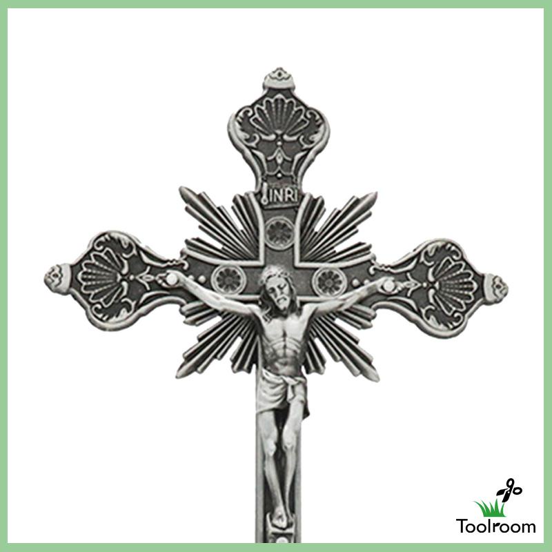 Cây Thánh Giá Kim Loại 10 Inches Để Bàn Trang Trí Nhà Cửa