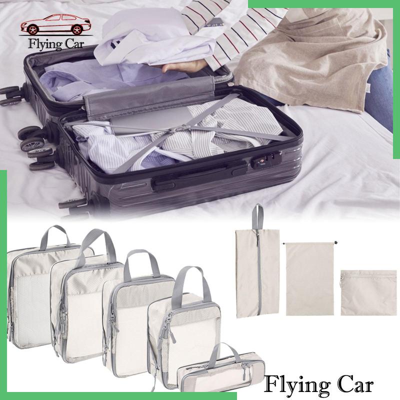 [Lzdjfmy2] 8 Khối Lập Phương Đóng Gói Thông Thoáng Cho Ba Lô Đi Làm / Kỳ Nghỉ