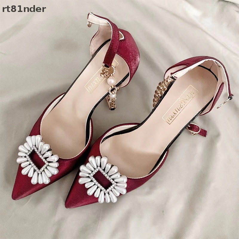 Kẹp Khóa Vuông Đính Đá Lấp Lánh Trang Trí Giày Cao Gót Cho Cô Dâu