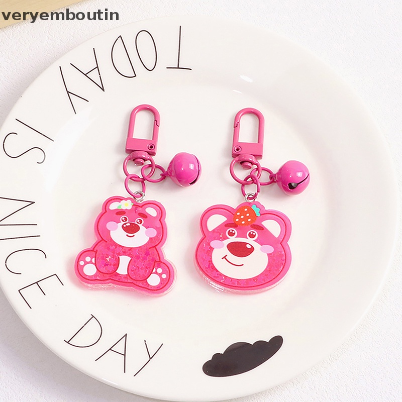 Móc Khóa Hình Gấu Dâu Hoạt Hình Dễ Thương