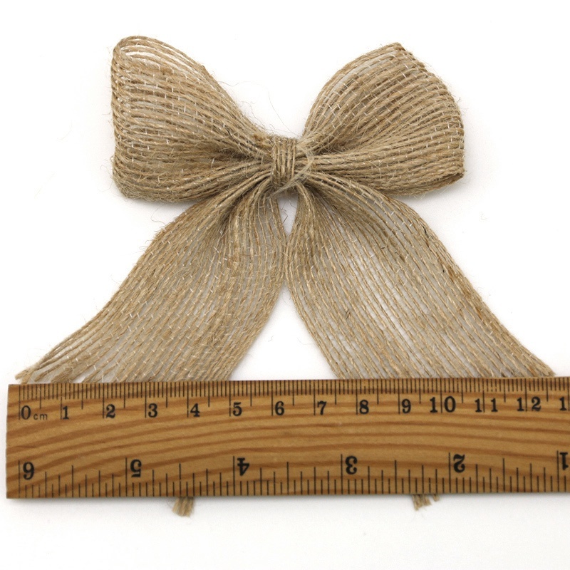 (10 Cái / Túi) Sổ Tay Vải Lanh Thắt Nơ Trang Trí Đám Cưới Chống Nắng DIY