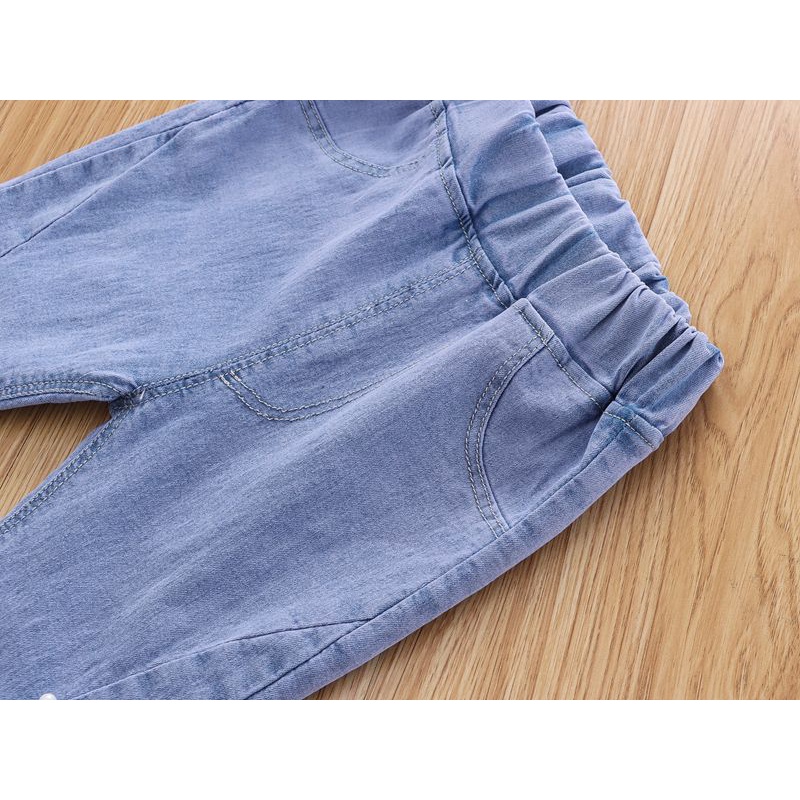 Quần Jeans Lửng Thời Trang Mùa Hè Dành Cho Bé Gái M1GY