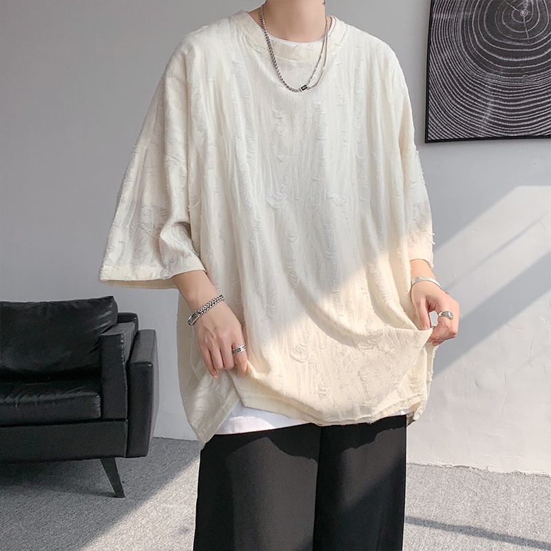 Áo Thun Tay Ngắn Màu Cà Phê Phong Cách Đường Phố Âu Mỹ Thời Trang Mùa Hè Cho Nam