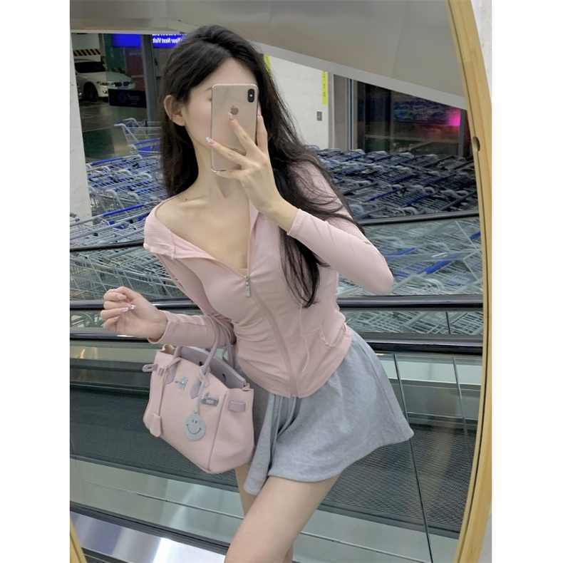 Áo Chống Nắng Khoác Cardigan Mỏng Có Mũ Trùm Chống Nắng Màu Hồng Thời Trang Mùa Hè Cho Nữ