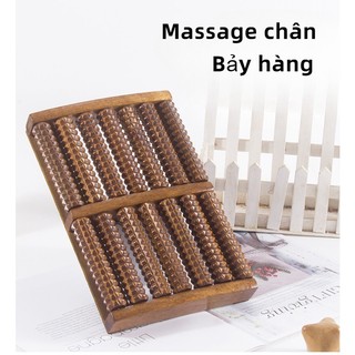 Dụng cụ mát xa chân thư giãn bằng gỗ trơn cho người lớn tuổi