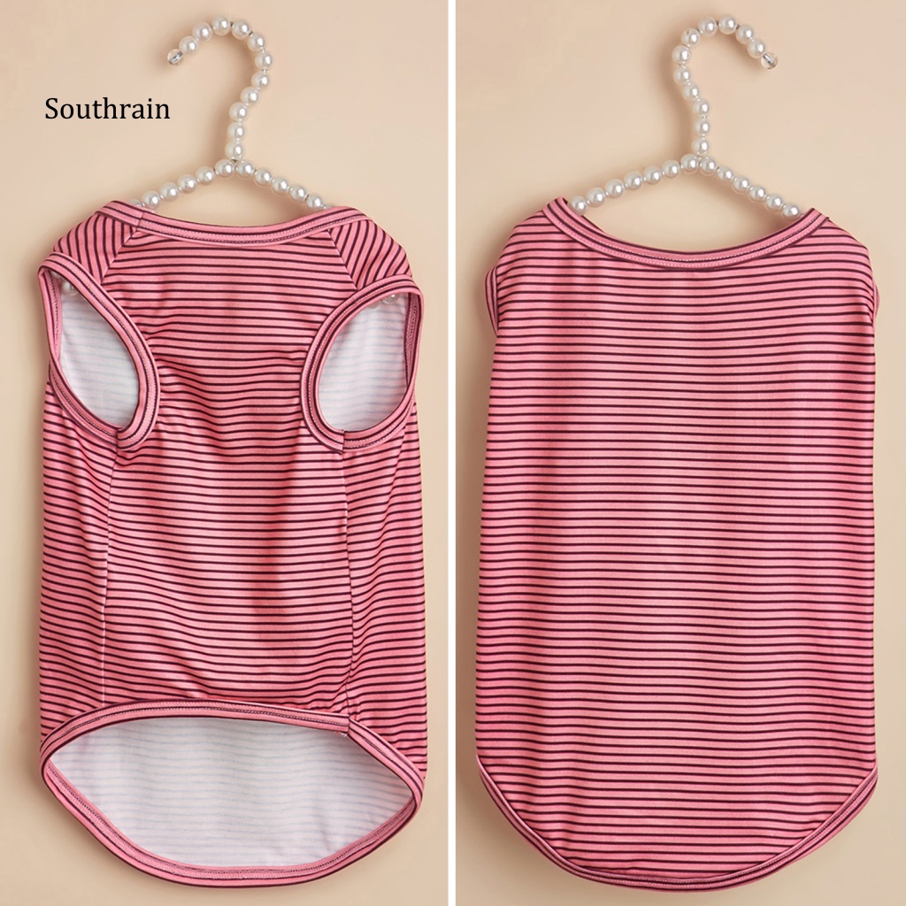 Áo Sweater Mềm Mại Hai Lớp In Họa Tiết Sọc Đáng Yêu Dành Cho Thú Cưng