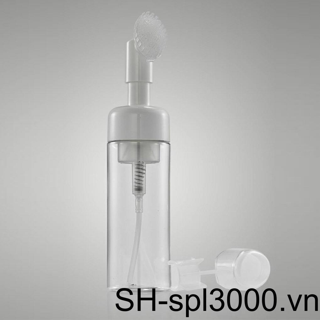 Bình Đựng Sữa Tắm 150ml Kèm Đầu Bơm Và Cọ Rửa Tiện Dụng