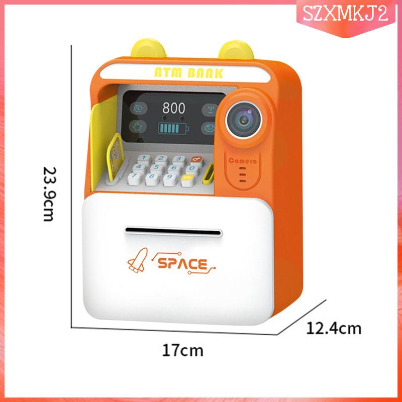 Ống Heo Tiết Kiệm Điện Tử Màu Cam Có Mật Khẩu szxmkj2