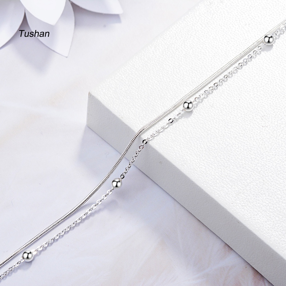 Vòng Tay Hạt Tròn Hai Lớp Phong Cách Vintage Nữ Tính