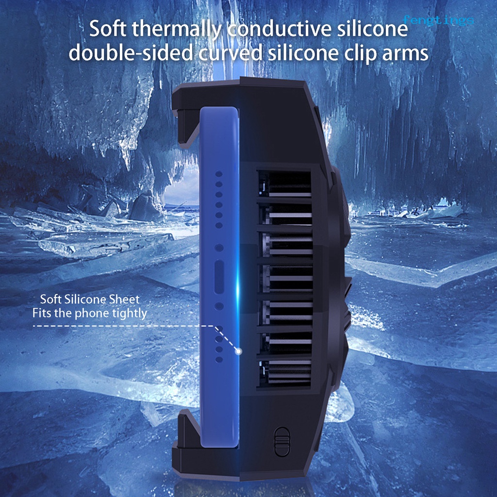 Quạt Tản Nhiệt Bán Dẫn / Làm Mát Điện Thoại S1 Dạng Kẹp Tản Nhiệt Đèn Nhiều Màu Chống Trượt