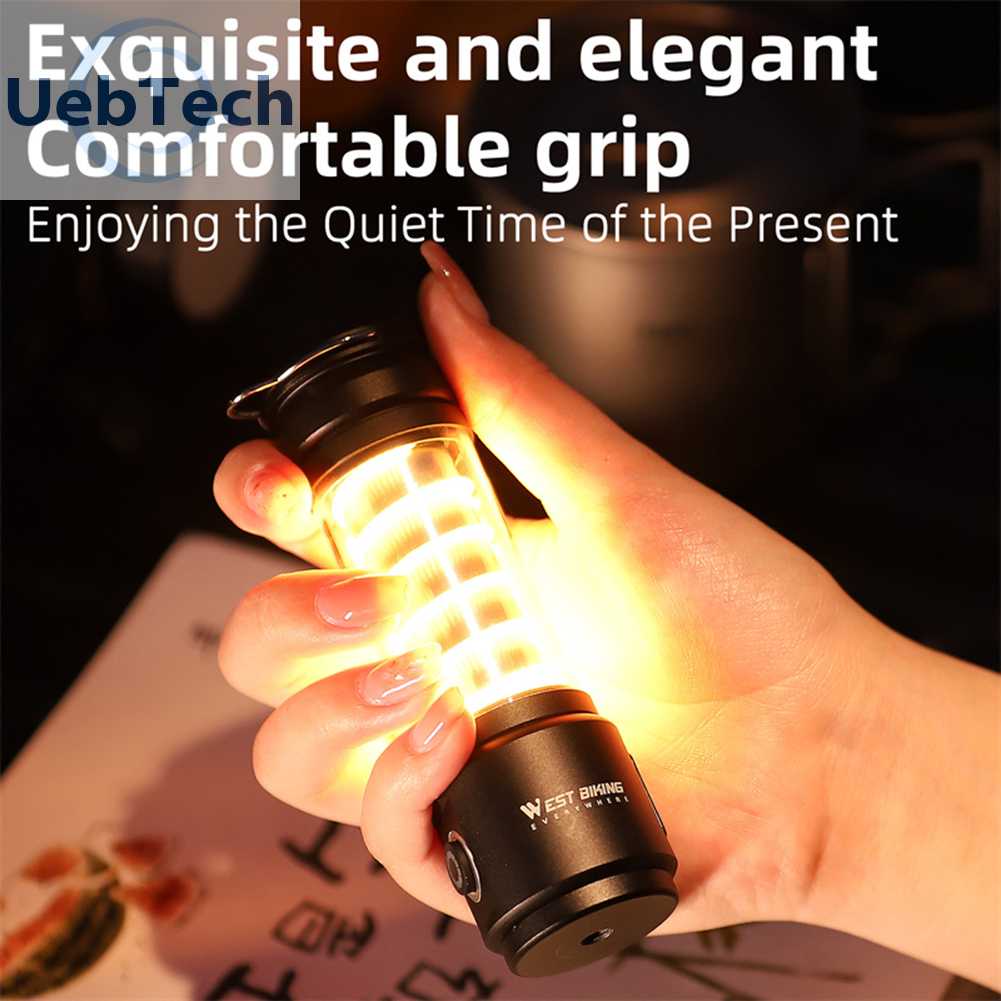 Đèn Cắm Trại Phong Cách Retro Chống Thấm Nước 400LM 2200mAh Sạc USB Tiện Lợi