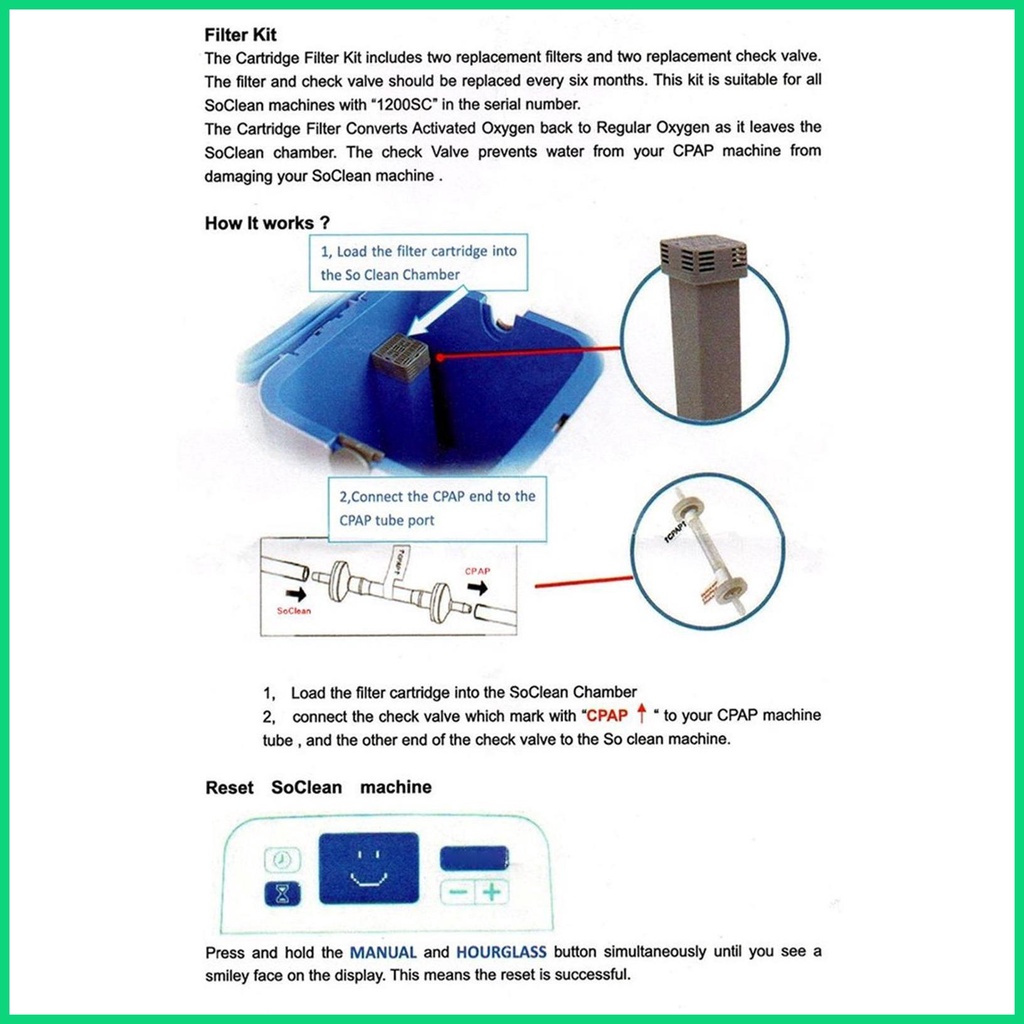 Bộ 2 Màng Lọc Thay Thế SoClean Có Thể Tương Thích Mạnh Mẽ Cho Máy Hút Bụi jiwvn