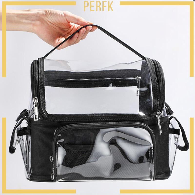 Túi Đựng Mỹ Phẩm Hai Ngăn Có Khóa Kéo Tiện Lợi