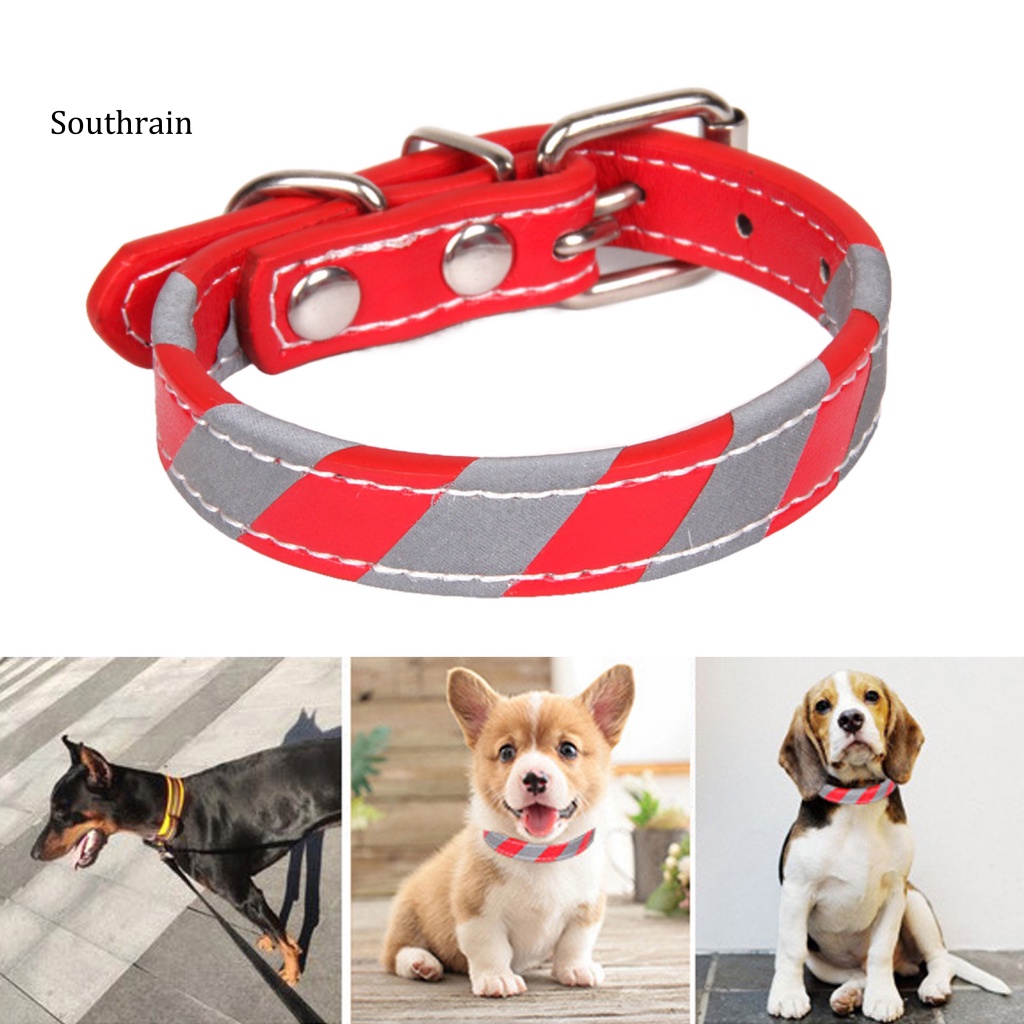 Vòng Cổ Năm Lỗ Khóa Dây Phản Quang Cho Thú Cưng