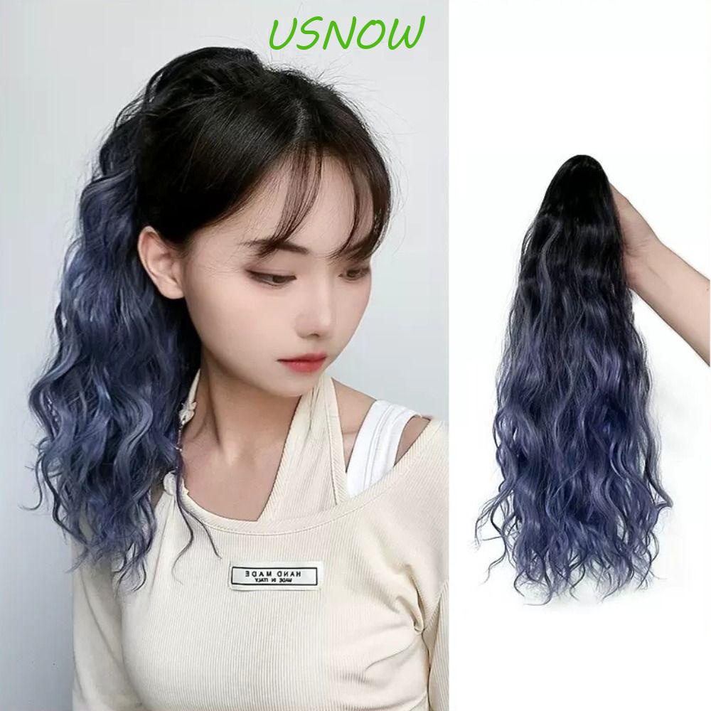 Tóc Giả Đuôi Ngựa Bằng Sợi Tổng Hợp Kháng Nhiệt Màu Gradient Dễ Thương