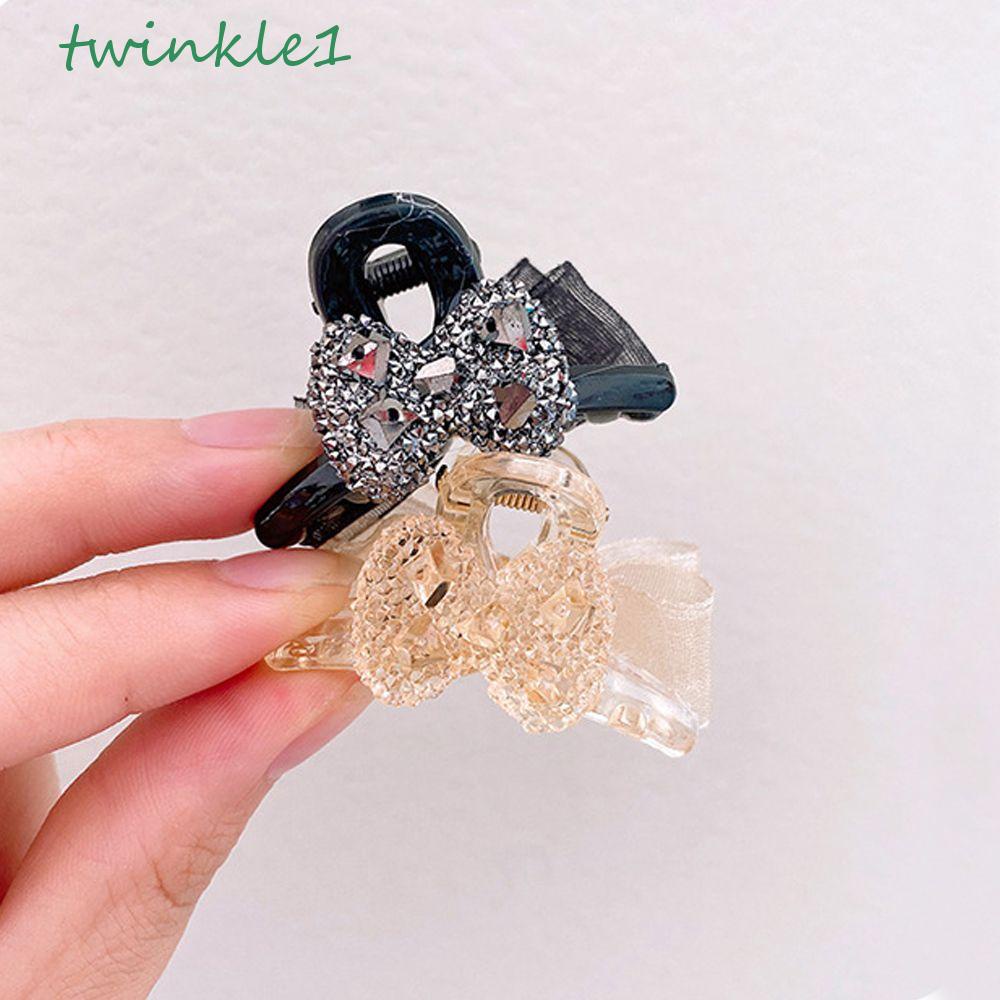 Kẹp Tóc Hình Cá Mập Nhỏ Đính Nơ Lấp Lánh Thanh Lịch Cho Nữ