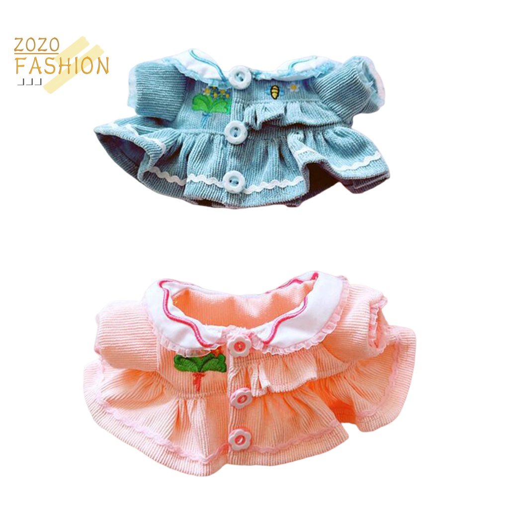 Áo Khoác Mềm Mại Họa Tiết Hoa Xinh Xắn Cho Búp Bê Mặc Hàng Ngày