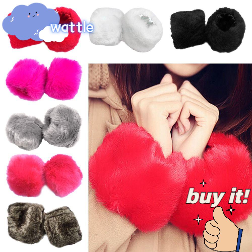 Găng Tay Lông Giả Giữ Ấm Cổ Tay Mùa Đông