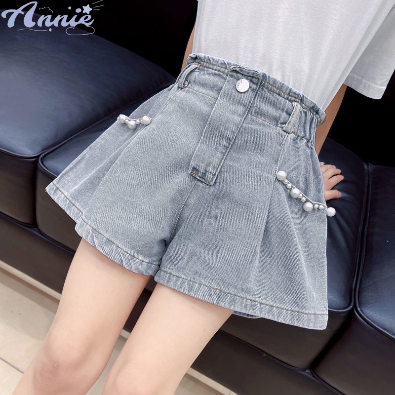 Annie Quần short Jean Xếp Li Cho Bé Gái