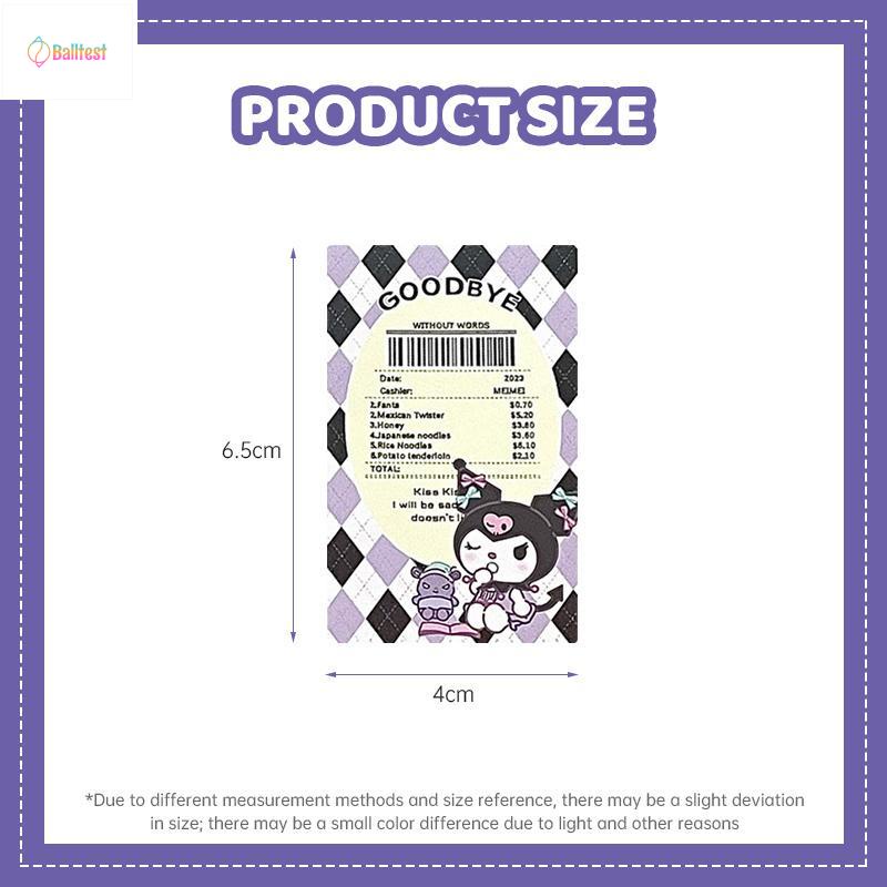 💜SANRIO Set 20 Miếng Dán Họa Tiết Vé Máy Bay Hoạt Hình Trang Trí Quà Tặng