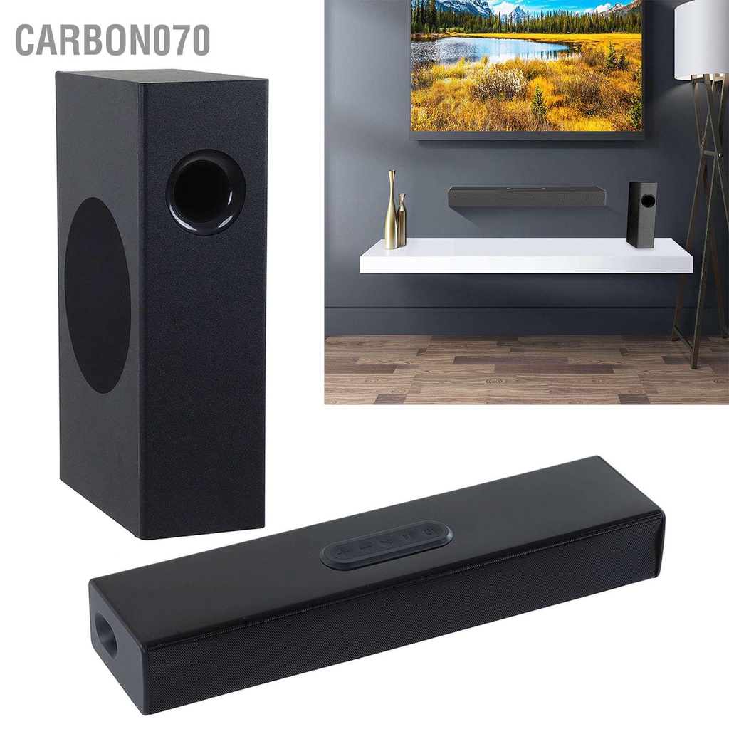Carbon070 Loa Bluetooth Rạp Hát Tại Nhà 80W TV Soundbar Có Giao Diện Micrô Để Phích Cắm US 100‑240V