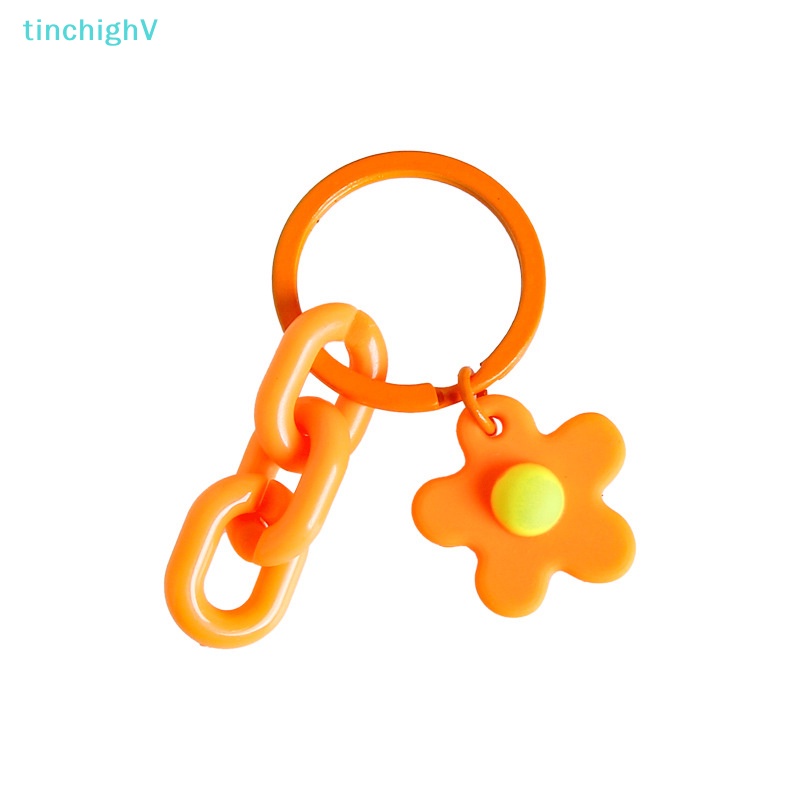 [TinchighV] Móc Khóa Trang Trí Ba Lô / Ô Tô Hình Bông Hoa Nhiều Màu Dễ Thương [Mới]