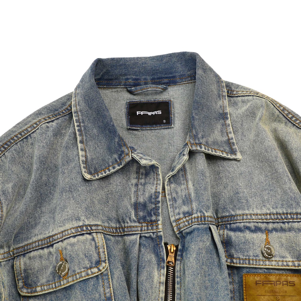 Áo Khoác Jean Nam Chắc Chắn Đứng Dáng Phong Cách Waves FAPAS
