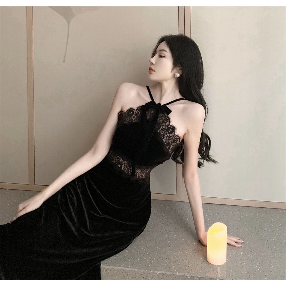 Đầm Nhung Thiết Kế Mới Thời Trang Mùa Xuân Hè Theo Phong Cách Pháp Cho Nữ