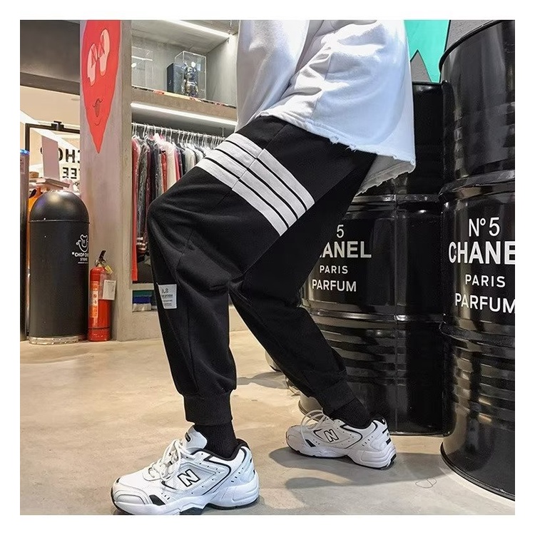 Quần Thể Thao Dài Viền Chữ Tương Phản Thời Trang Xuân Thu Cho Nam