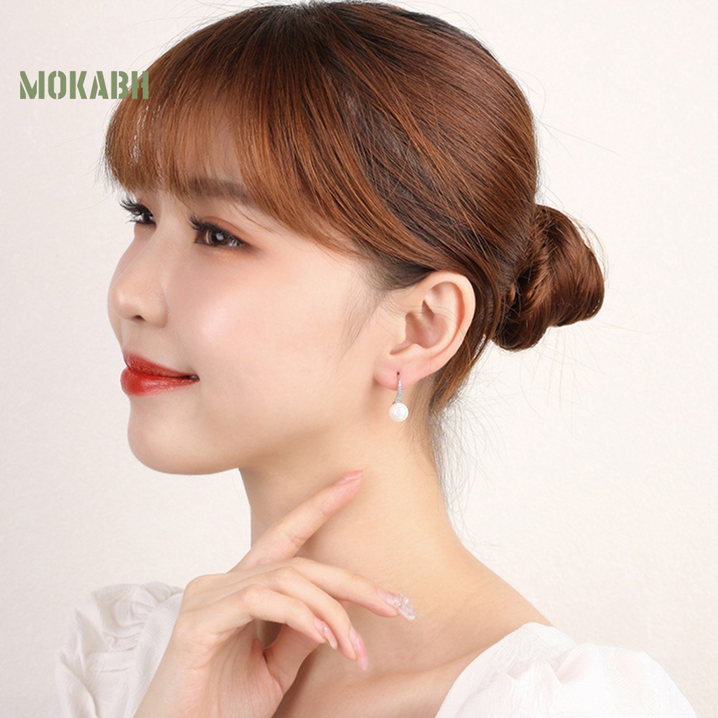 Khuyên Tai Dáng Dài Đính Đá / Ngọc Trai Nhân Tạo / Kim Cương Giả Sang Trọng Cho Nữ