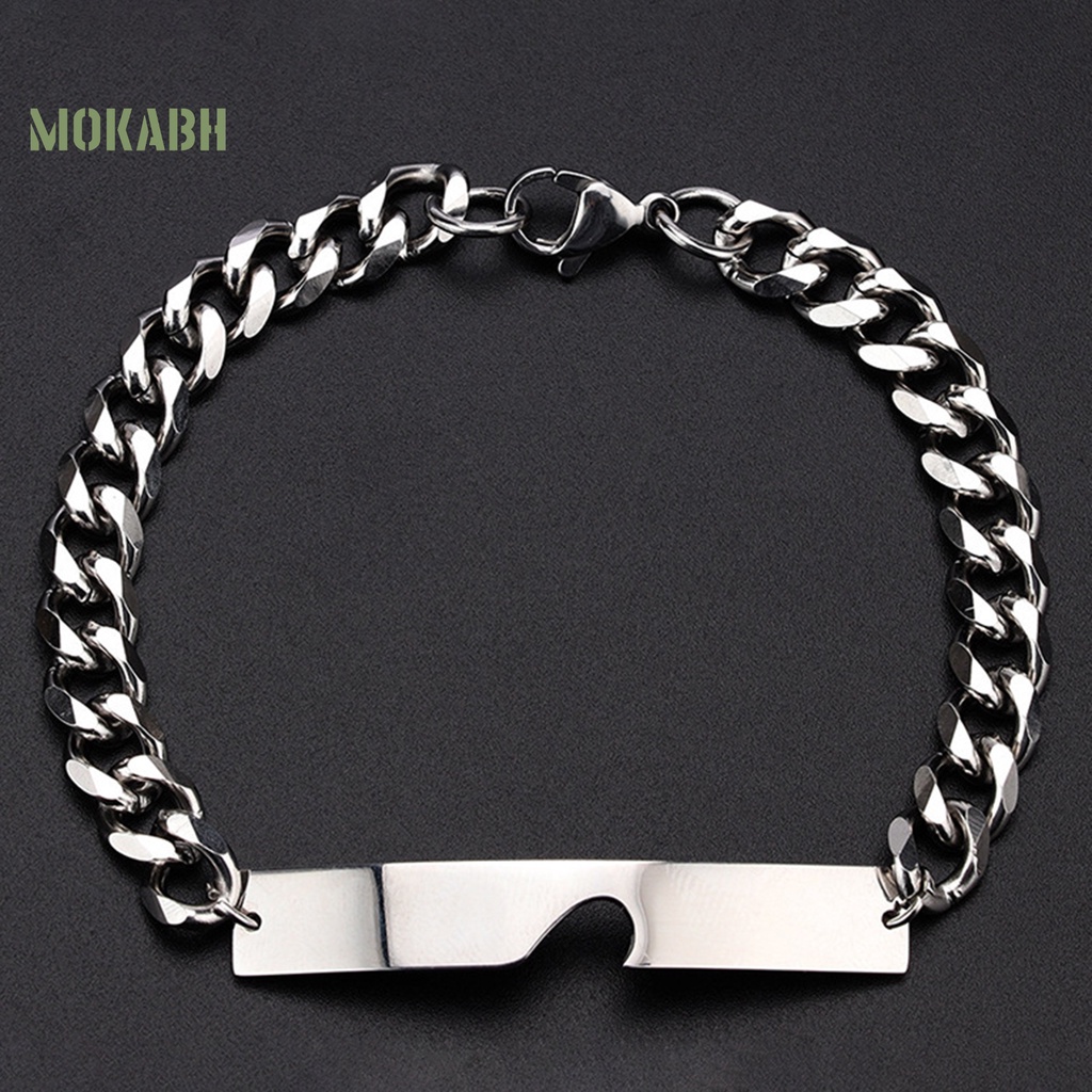 1 Cặp Vòng Đeo Tay Cặp Hình Trái Tim Bằng Hợp Kim Phong Cách Tối Giản Thời Trang