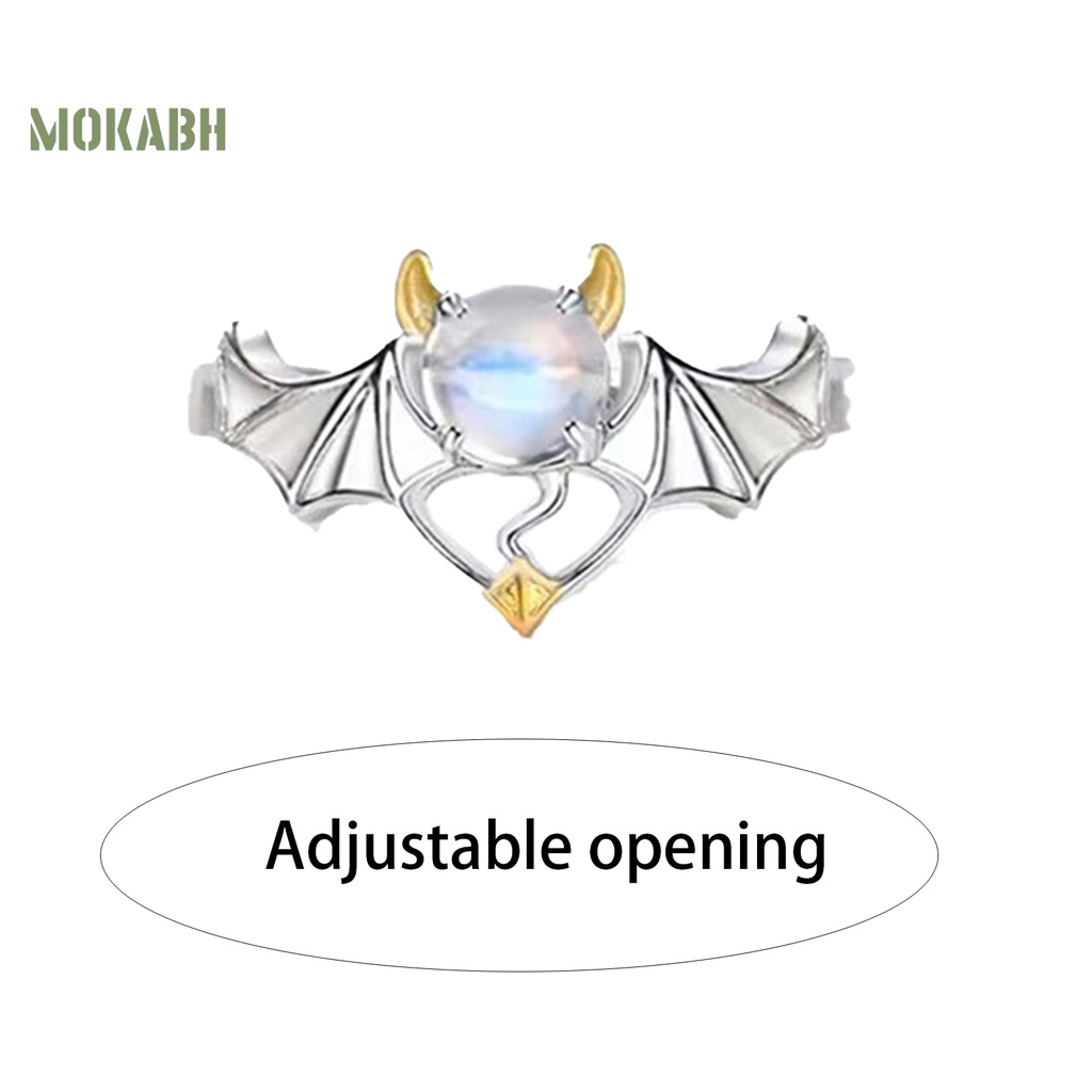 Vòng Đeo Tay Hình Mặt Trăng Có Thể Điều Chỉnh Góc Độ [Mới] [Mới] Nhẫn Cặp Đôi Màu Tương Phản