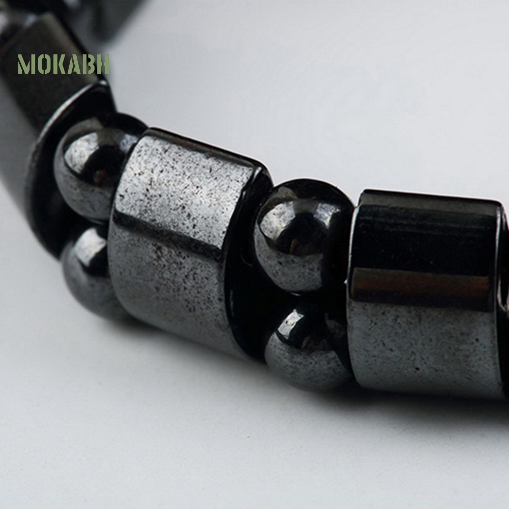 Vòng Tay Chuỗi Hạt Đá Hematite Màu Đen Thời Trang Cho Nam Và Nữ