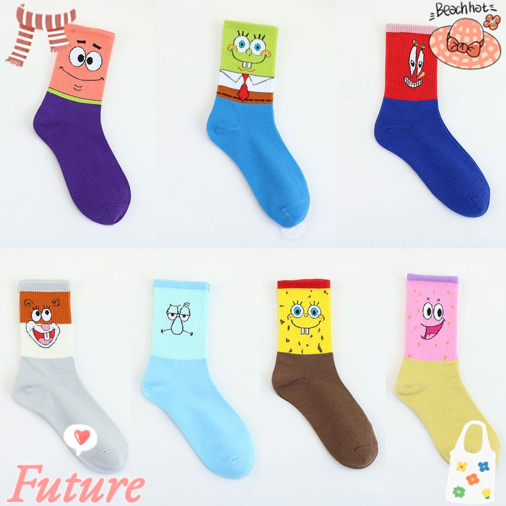 Vớ Ống Trung Bình Họa Tiết SpongeBob Dễ Thương