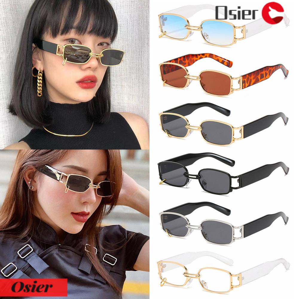 Kính Mát Hình Chữ Nhật Nhỏ Chống Tia UV400 Phong Cách Punk 1 Thời Trang