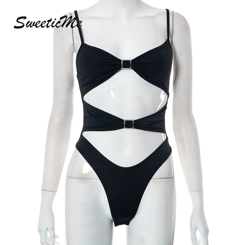 Bộ Áo Liền Quần Dáng Ôm Màu Trơn Thời Trang 2023 Quyến Rũ Dành Cho Nữ