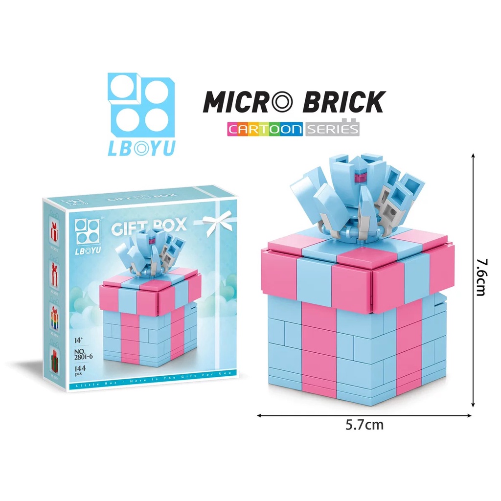 Bộ Đồ Chơi Lắp Ráp Mô Hình Hộp Quà Độc Đáo Trang Trí Nhà Cửa