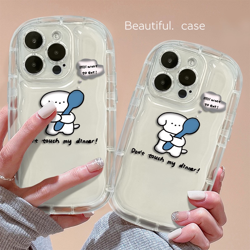 Ốp Điện Thoại Silicon TPU Mềm Trong Suốt Họa Tiết Chú Cún Dễ Thương Cho IPhone 14 13 12 11 Pro XS Max X XR 8 + 7 Plus