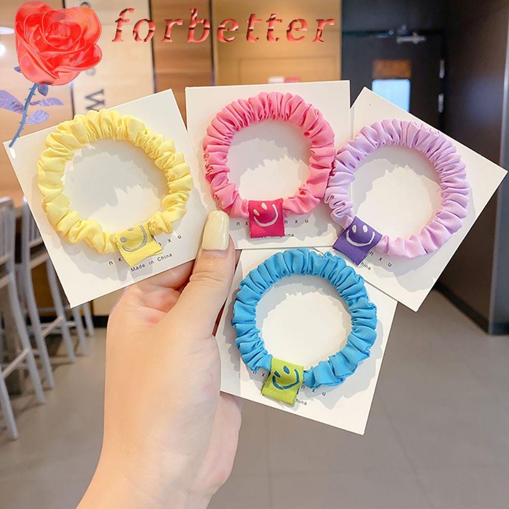 Dây Buộc Tóc Hình Mặt Cười Màu Sắc Ngọt Ngào Xinh Xắn Cho Nữ