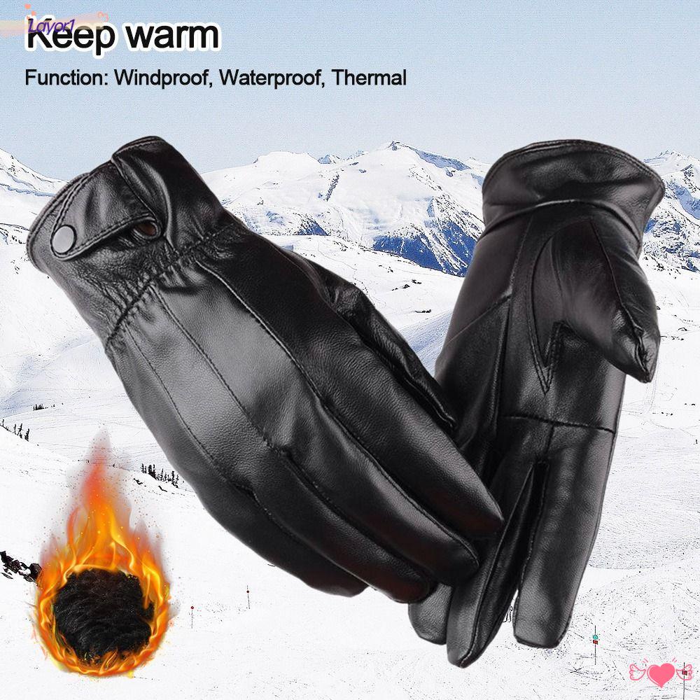 Găng Tay Lái Xe Bằng Da Màu Đen Chống Gió Chống Thấm Nước Layor